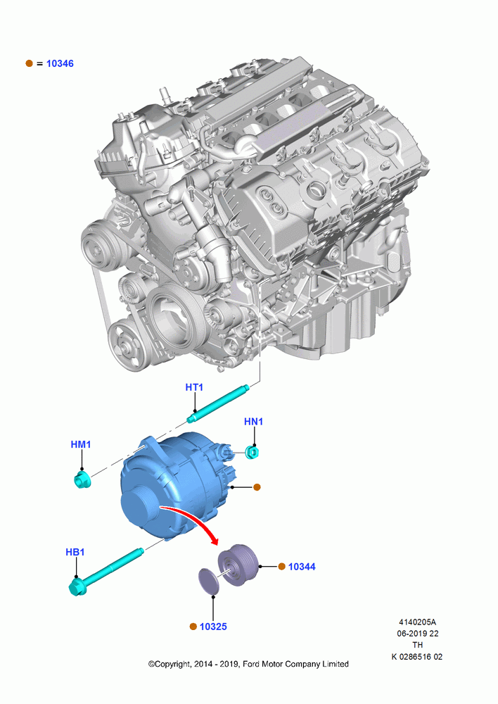 05A - Alternator and Mountings, 3.5L Cyclone V6 Petrol TIVCT, 3.7L 4V PFI V6 NA Gas, 3.5L V6 GTDI, Heavy Duty Alternator, Standard Duty Alternator; 21/APR/2014