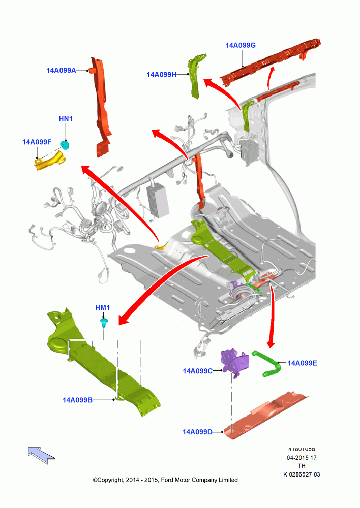 05B - Wiring Covers, Under Dash And Floor Console; 21/APR/2014