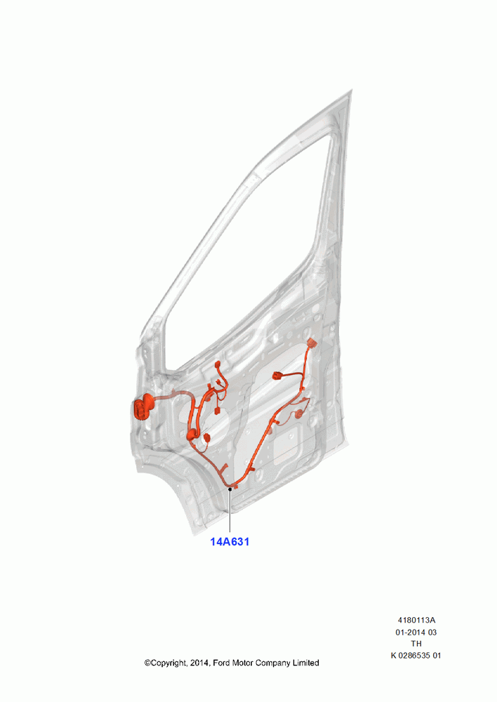 13A - Wiring - Body Closures, Front Door; 21/APR/2014