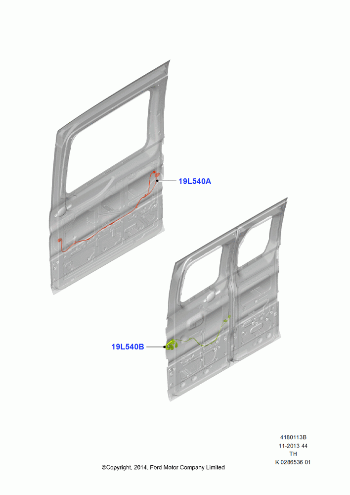 13B - Wiring - Body Closures, Side load Door; 21/APR/2014