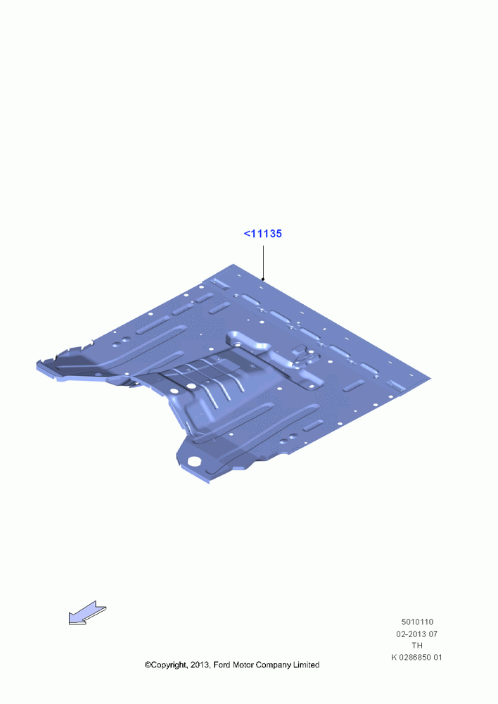 10 - Floor Pan - Front; 21/APR/2014