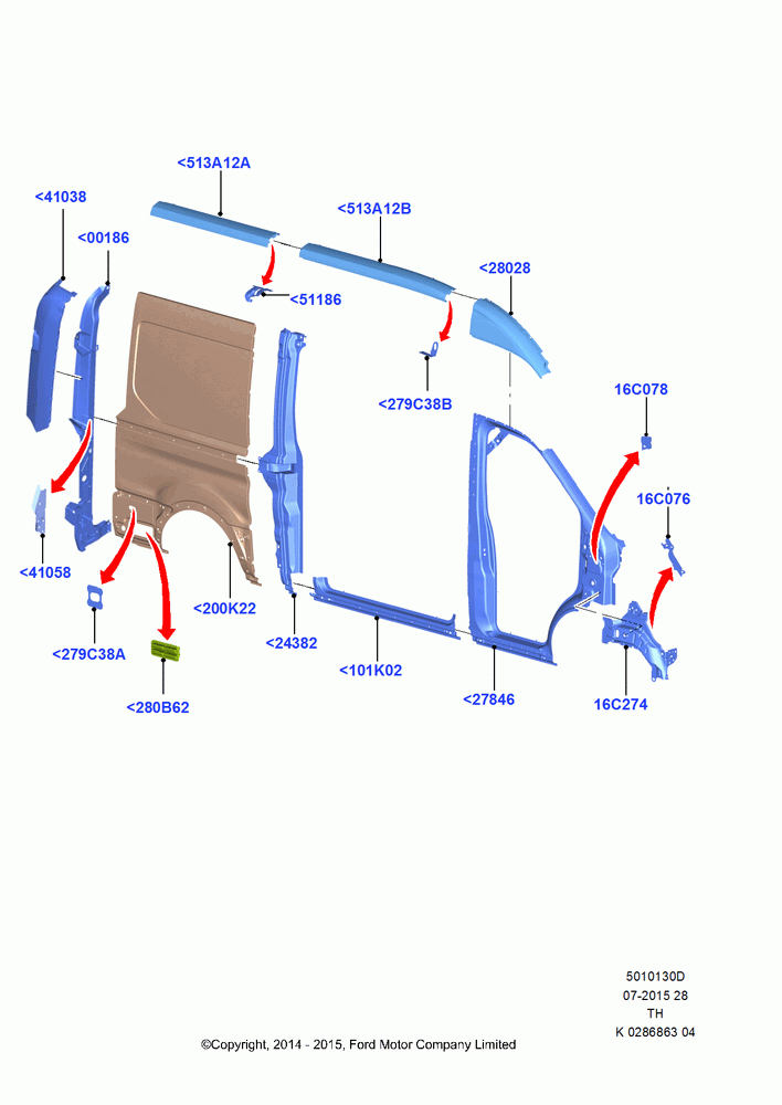 30D - Side Panels - Outer, All Medium Series, Van/Bus, Bodyside With Load Doors; 21/APR/2014