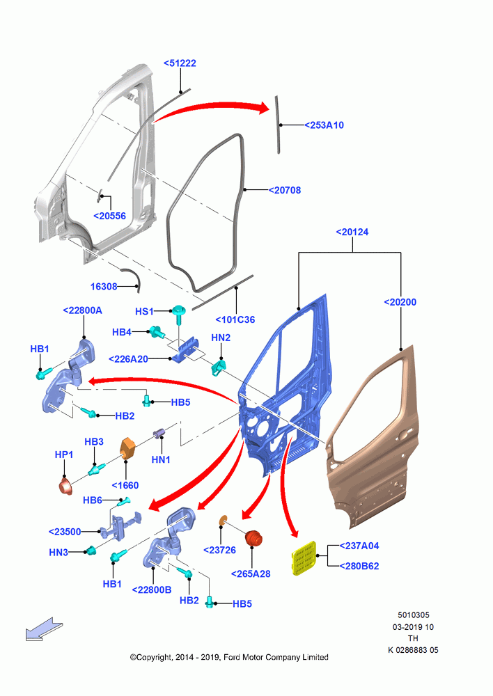 05 - Front Doors, Hinges & Weatherstrips; 21/APR/2014