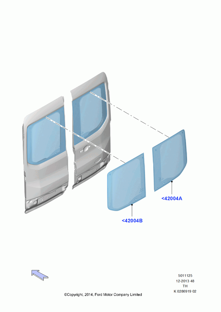 25 - Back Window Glass, With Fixed Rear Window; 21/APR/2014