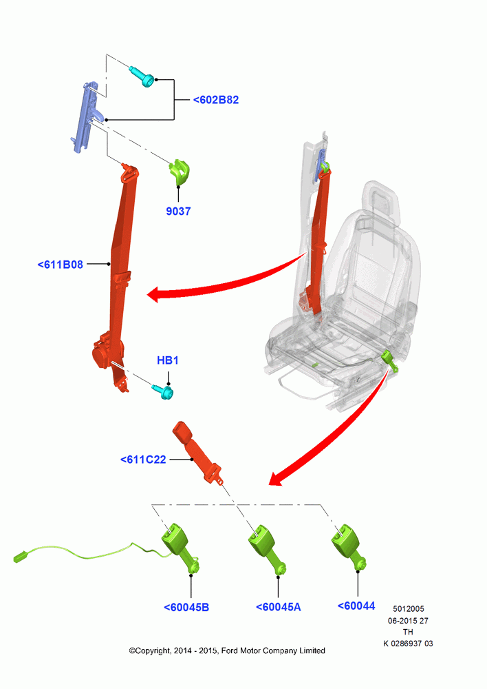 05 - Front Seat Belts; 21/APR/2014