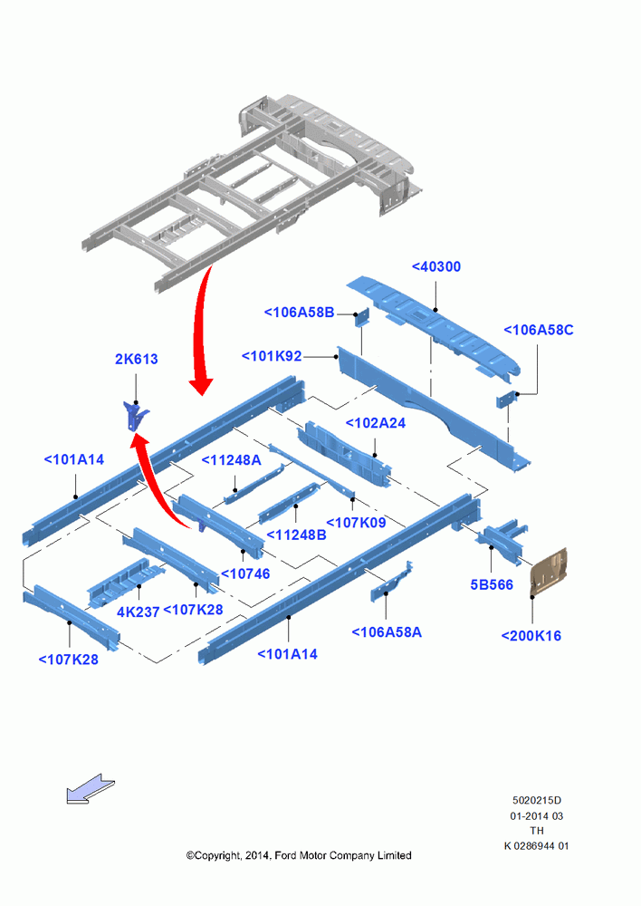 15D - Rear Chassis Members, All Medium Series, Regular Cargo Van; 21/APR/2014