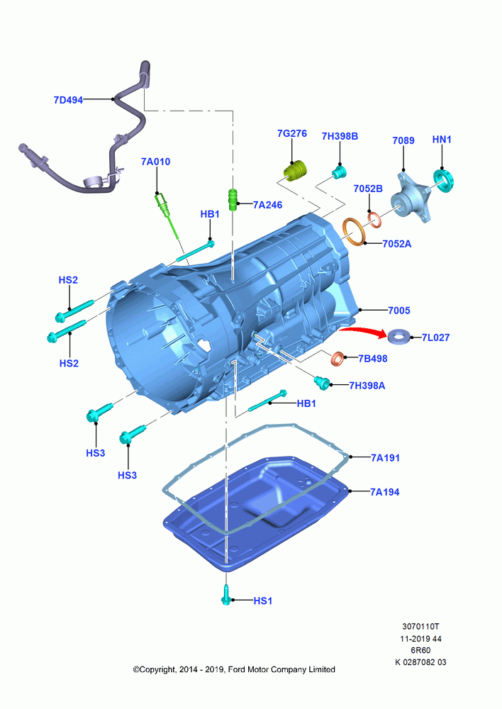 10T - Transmission External Components, 6 Speed Automatic Trans (6R80), 3.2L Duratorq-TDCi (200PS) - Puma; 21/APR/2014