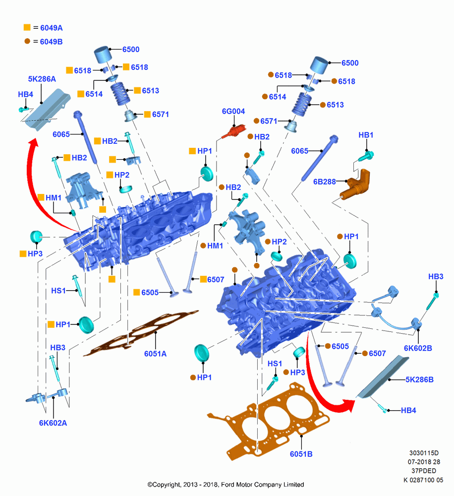 15D - Cylinder Head, 3.7L 4V PFI V6 NA Gas; 21/APR/2014