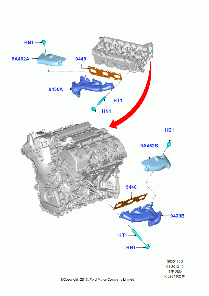 25D - Exhaust Manifold, 3.7L 4V PFI V6 NA Gas; 21/APR/2014