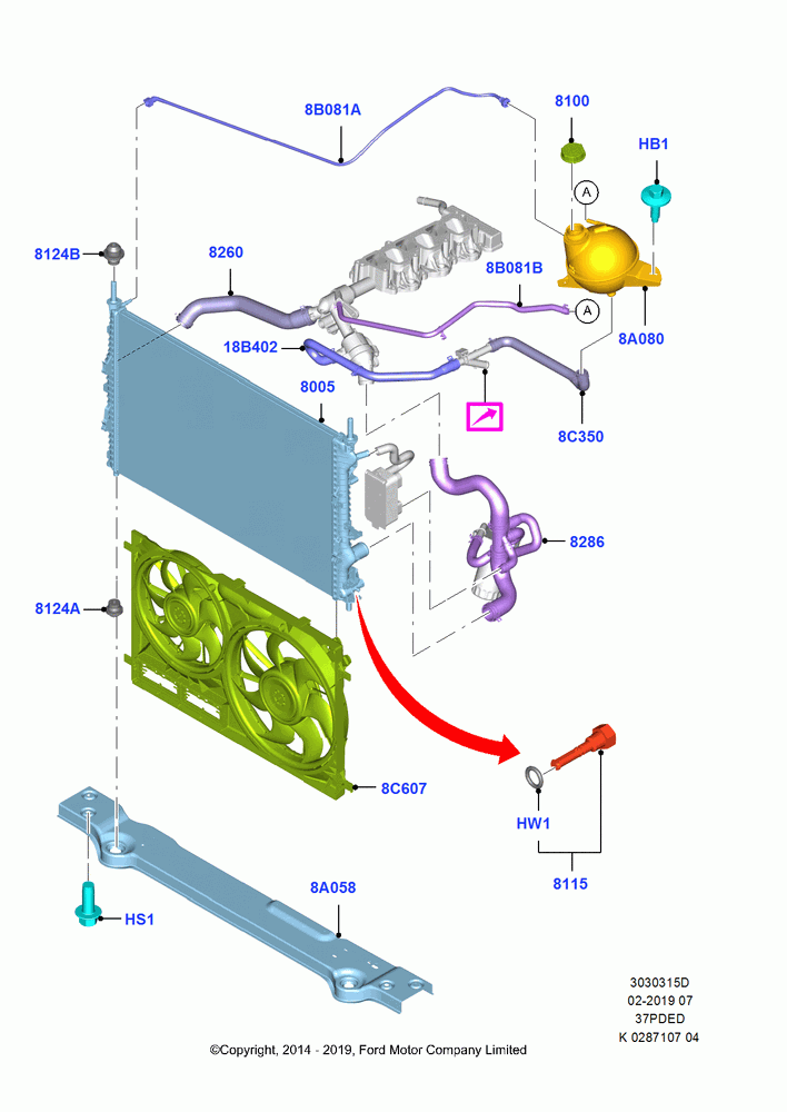 15D - Radiator/Coolant Overflow Container, 3.7L 4V PFI V6 NA Gas; 21/APR/2014