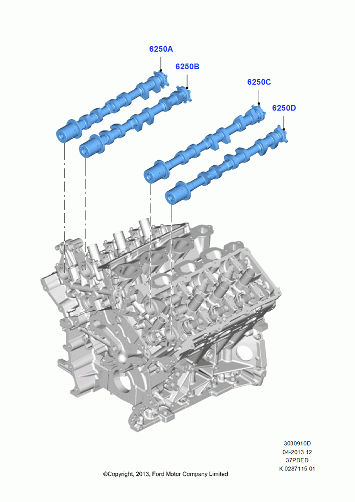 10D - Camshaft, 3.7L 4V PFI V6 NA Gas; 21/APR/2014