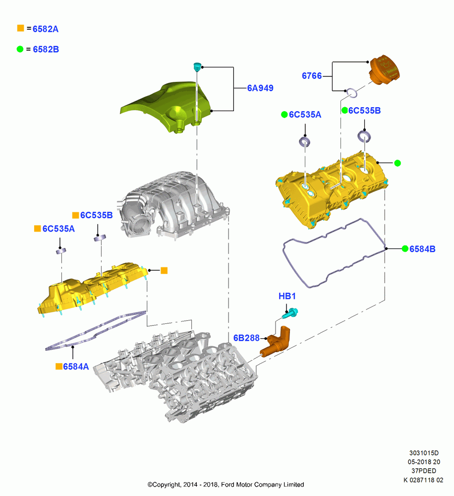 15D - Cylinder Head Cover, 3.7L 4V PFI V6 NA Gas; 21/APR/2014