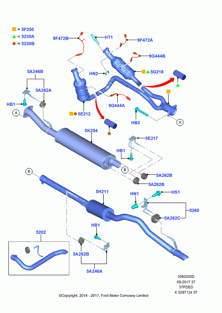 05D - Exhaust System, 3.7L 4V PFI V6 NA Gas; 21/APR/2014