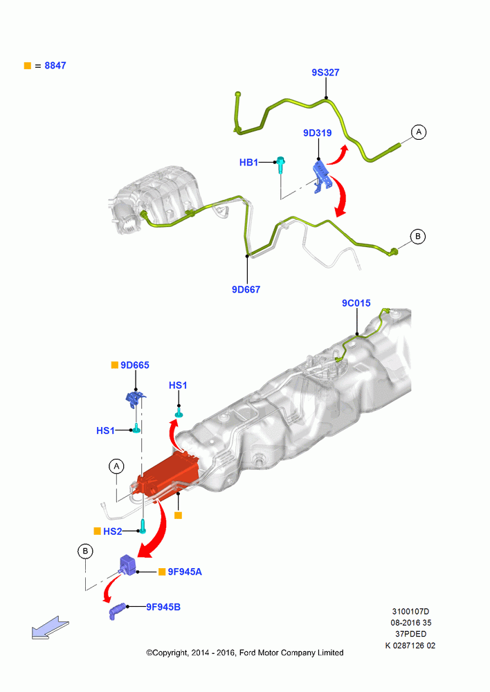 07D - Fuel Vapour System, 3.7L 4V PFI V6 NA Gas; 21/APR/2014