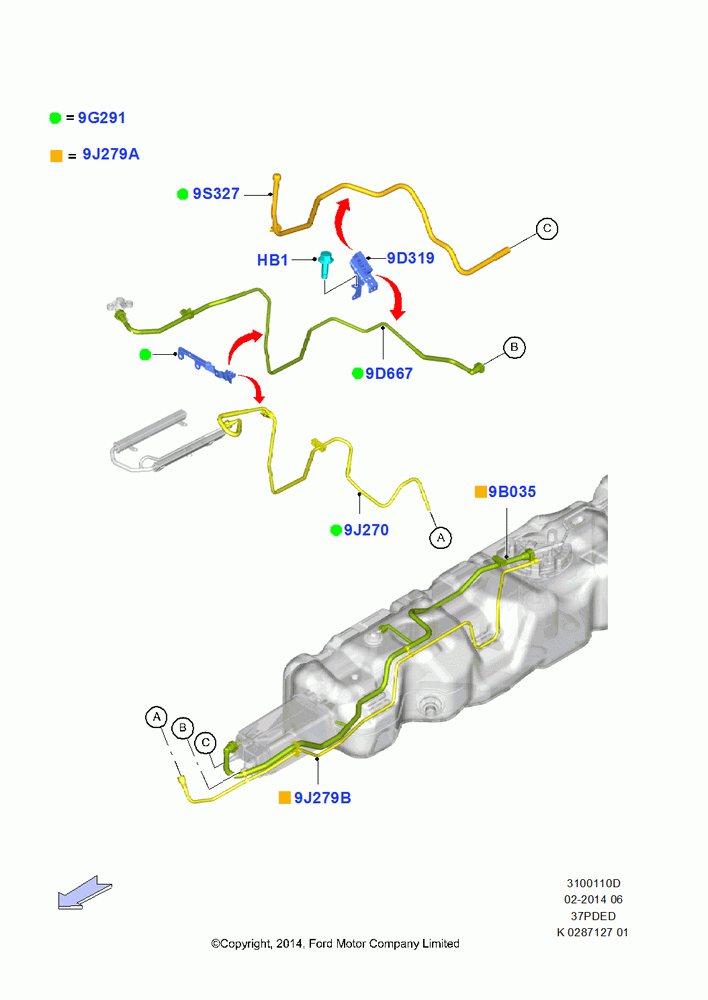 10D - Fuel Lines, 3.7L 4V PFI V6 NA Gas; 21/APR/2014