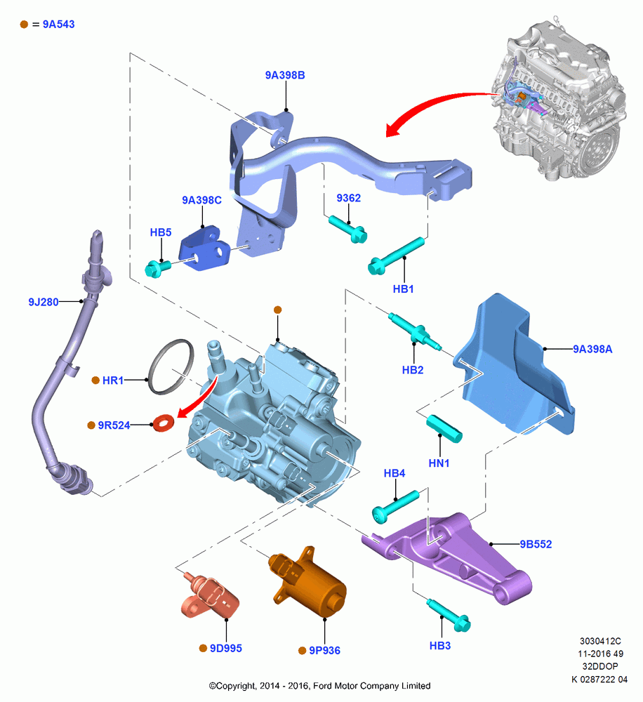 12C - Fuel Injection Pump - Diesel, 3.2L Duratorq-TDCi (200PS) - Puma; 21/APR/2014