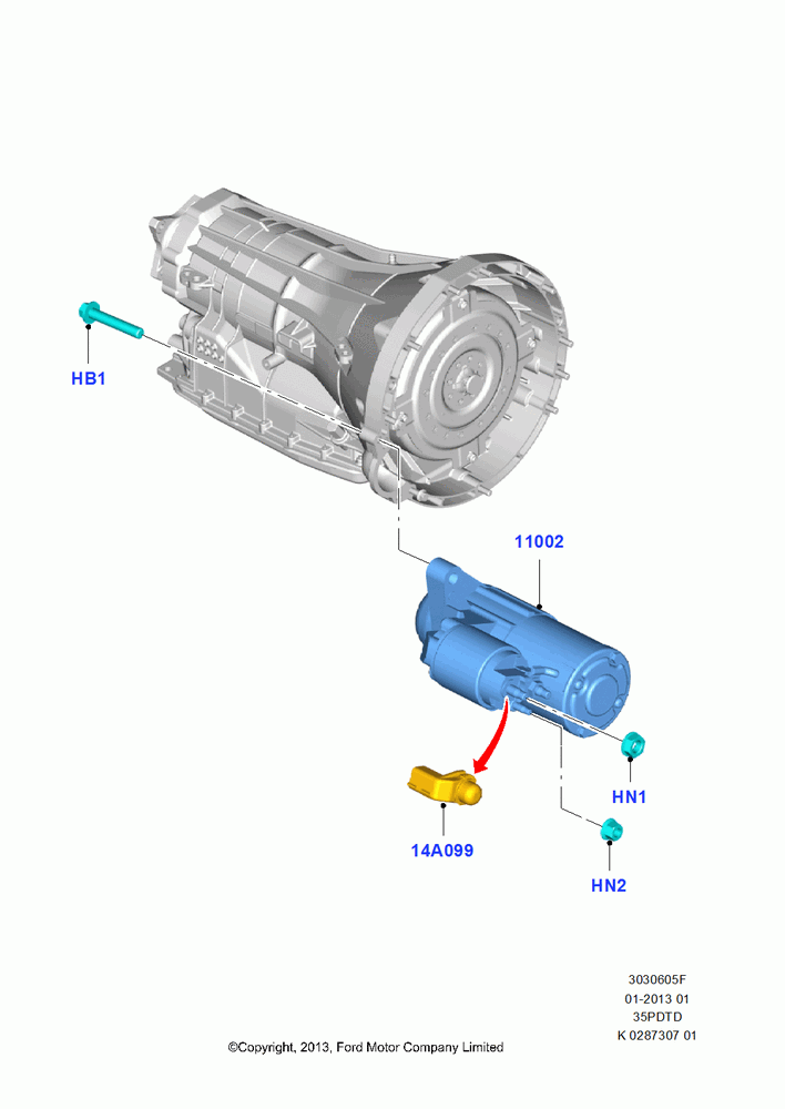 05F - Starter Motor, 3.5L V6 GTDI; 21/APR/2014