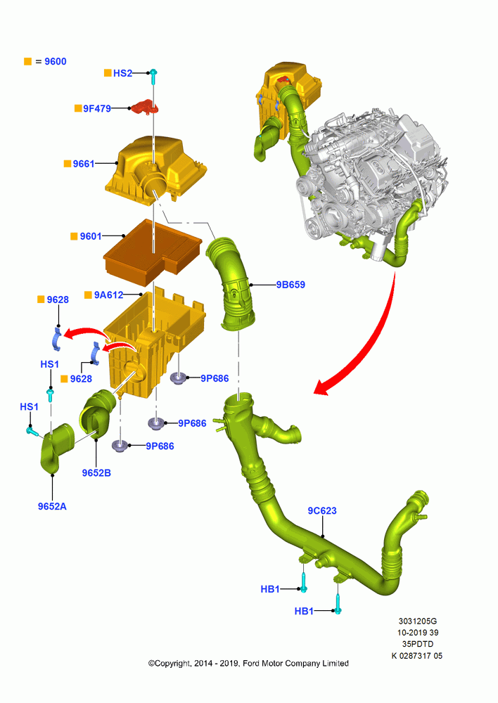 05G - Air Cleaner, 3.5L V6 GTDI; 21/APR/2014