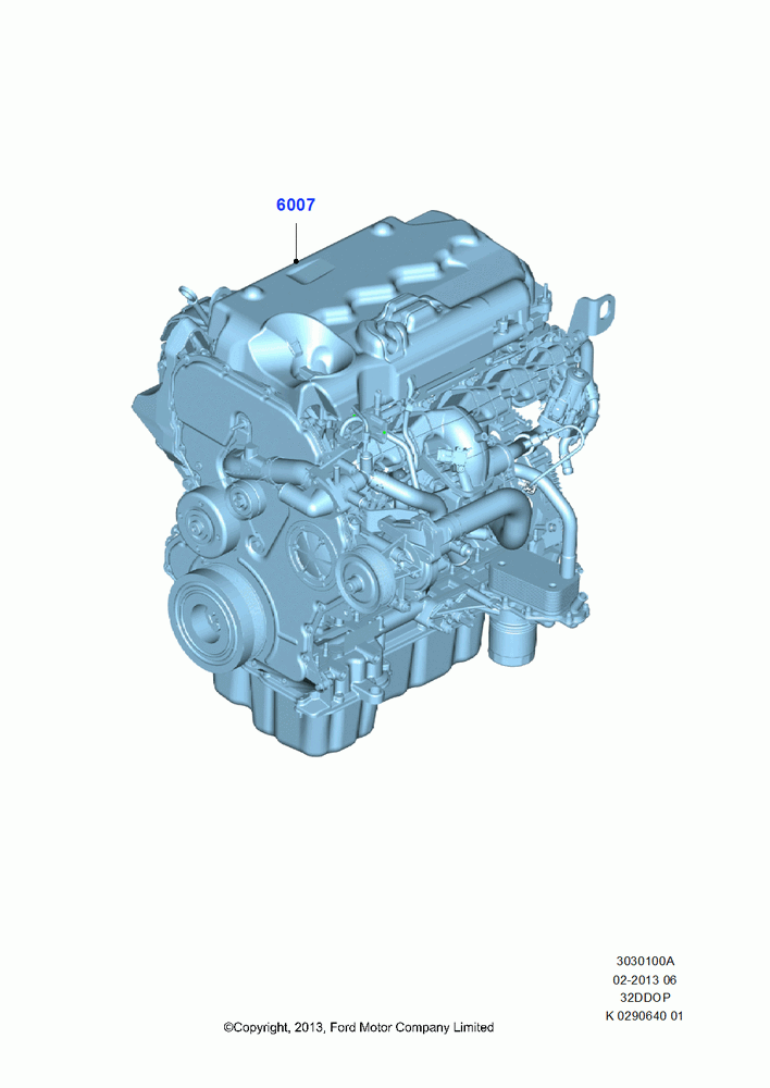 00A - Engine Assy Fully Dressed, 3.2L Duratorq-TDCi (200PS) - Puma; 21/APR/2014