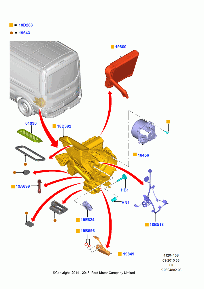 10B - Auxiliary Heater & Air Conditioning, With Rear Seat Climate Control, Rear; 21/APR/2014