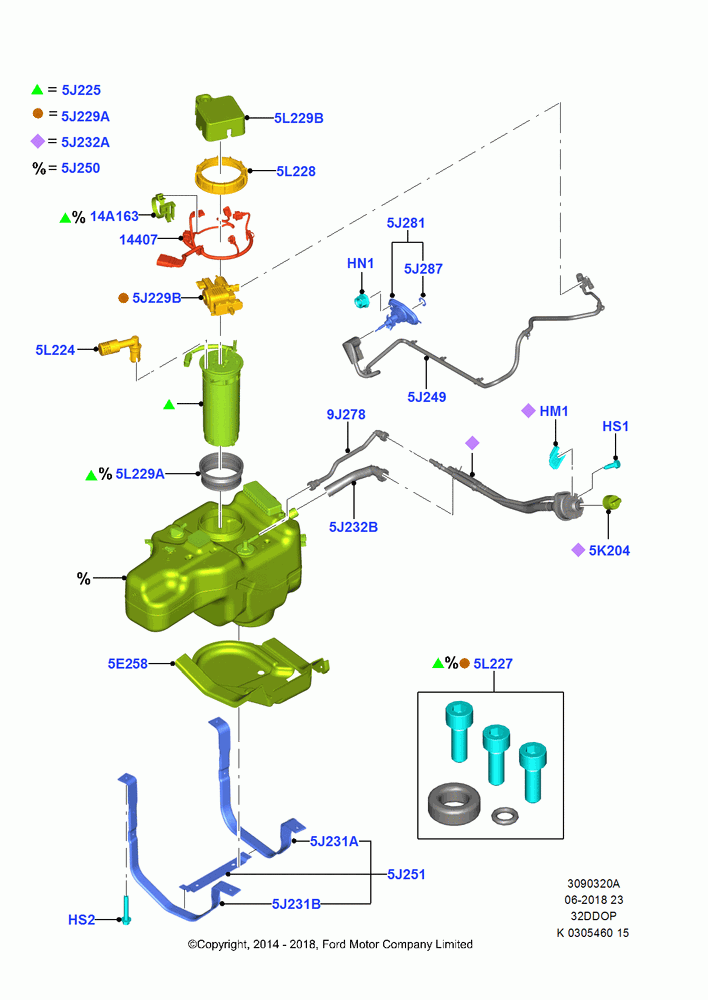 20A - Urea (DEF) Tanks And Related Parts, 3.2L Duratorq-TDCi (200PS) - Puma; 21/APR/2014