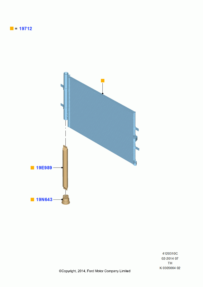 10C - Air Conditioning Condensr/Compressr, With Air Conditioning, Condenser Assy; 21/APR/2014