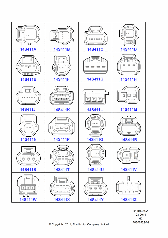 45CA - Pigtail Wiring Kits, (+) North American Markets, Page A, Sensors; 30/SEP/2013