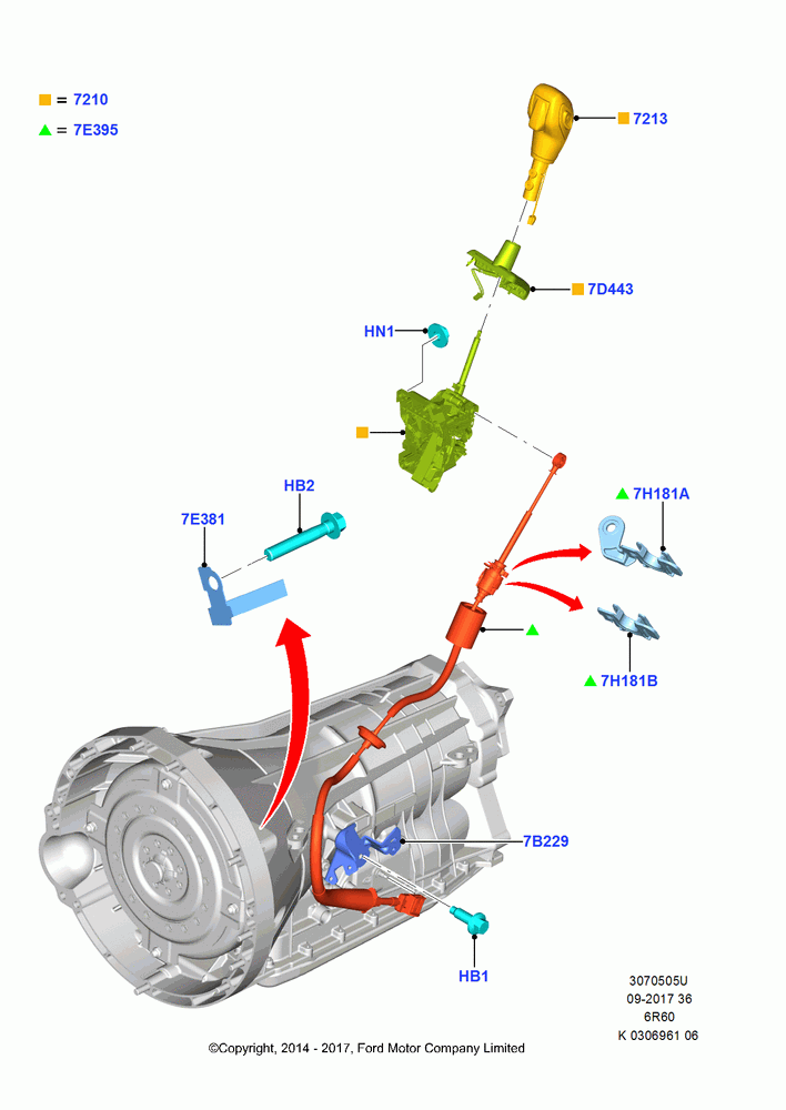 05U - Gear Change-Automatic Transmission, 3.7L 4V PFI V6 NA Gas, 3.5L V6 GTDI, 6 Speed Automatic Trans (6R80); 21/APR/2014