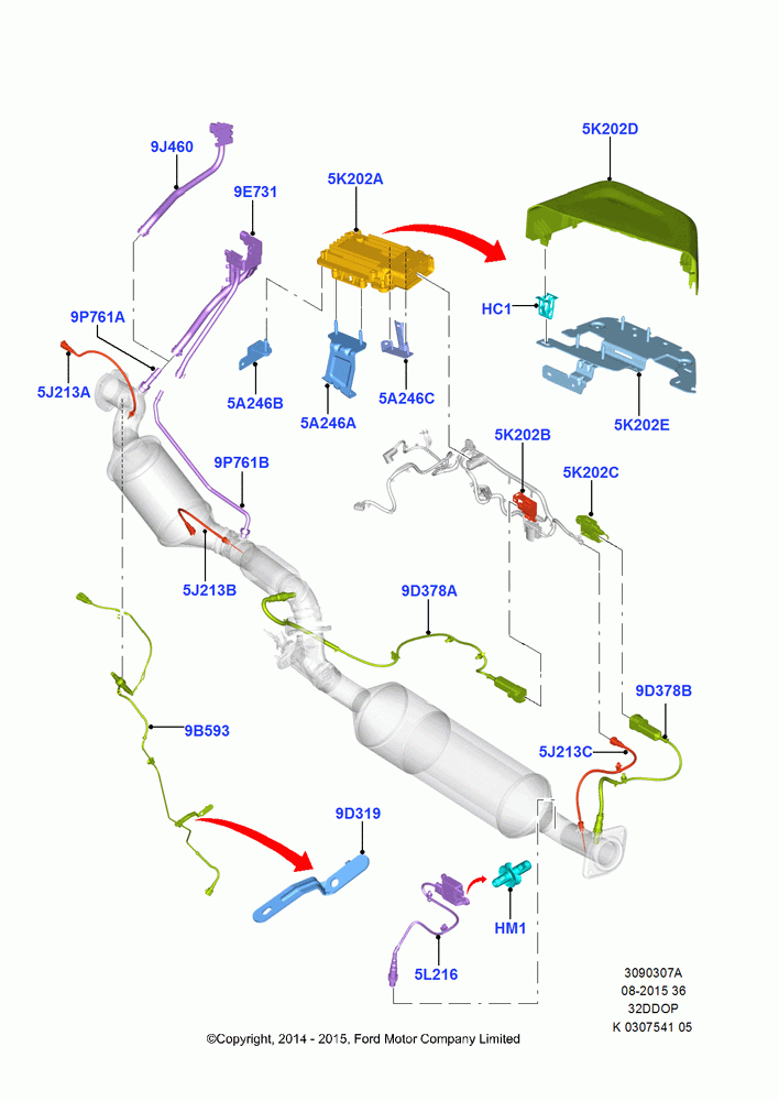 07A - Exhaust Modules And Sensors, 3.2L Duratorq-TDCi (200PS) - Puma; 21/APR/2014