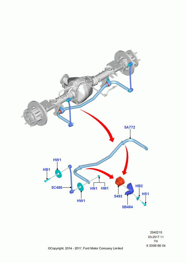 10 - Rear Cross Member & Stabilizer Bar, All Vehicles With Rear Stabilizer Bar; 21/APR/2014