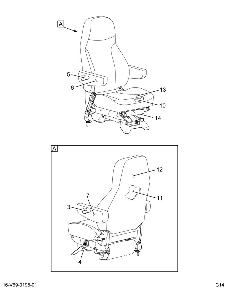 ..SEAT,DRIVER , AIR CLOTH REGULA (FC4Z-7060004-GB)