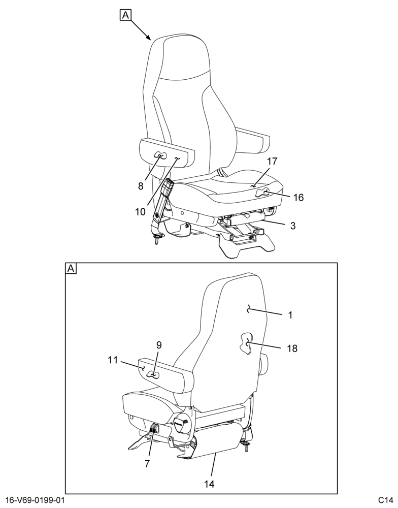 ..SEAT,DRIVER , AIR VINYL CREW C (FC4Z-7260012-B)