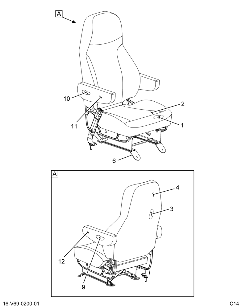 ..SEAT,DRIVER , 1/3 STATIC CLOTH (FC4Z-7060004-FA)