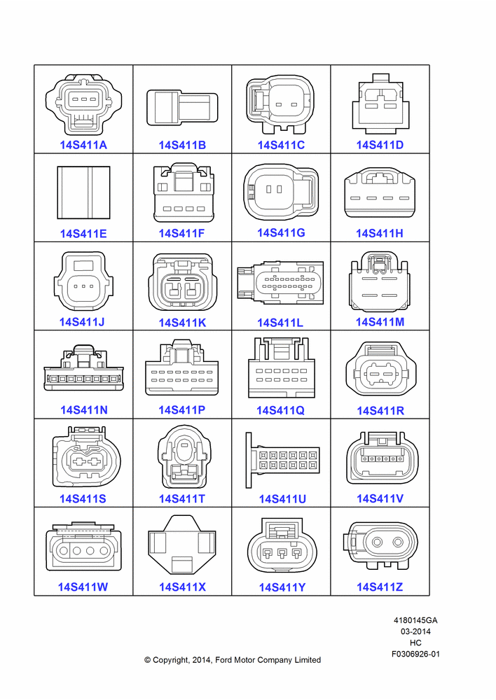 45GA - Pigtail Wiring Kits, (+) North American Markets, Miscellaneous, Page A; 30/SEP/2013