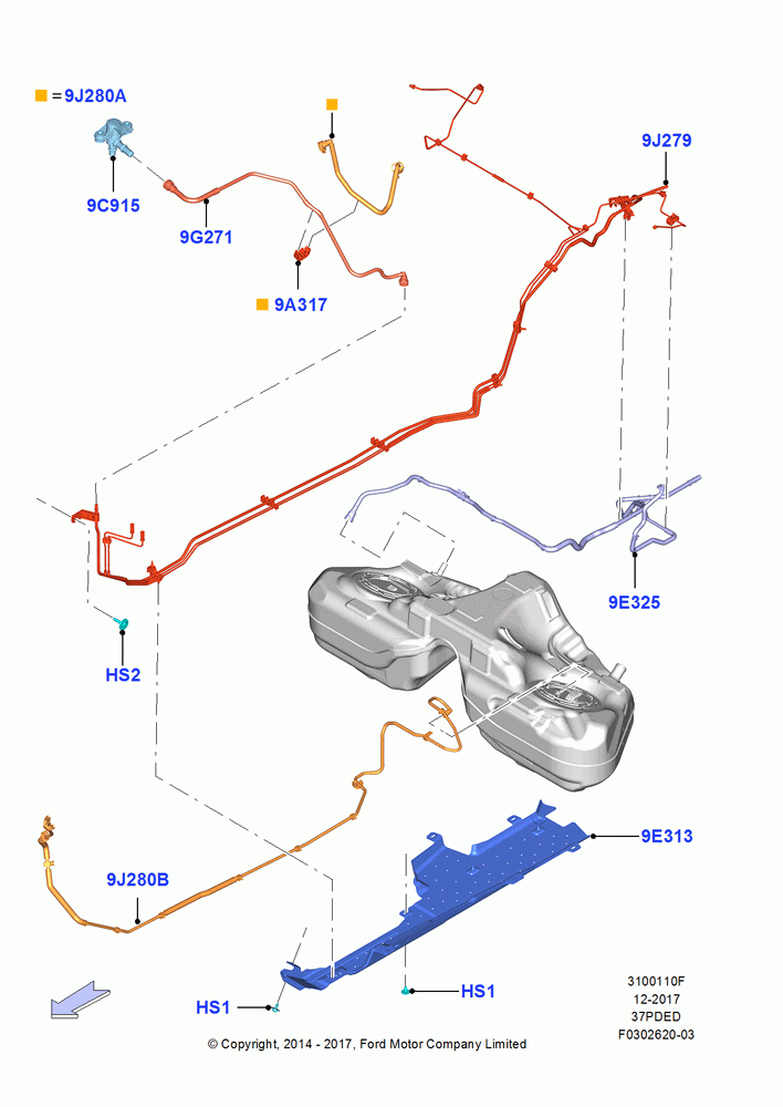 10F - Fuel Lines, 3.7L 4V PFI V6 NA Gas; 18/AUG/2014