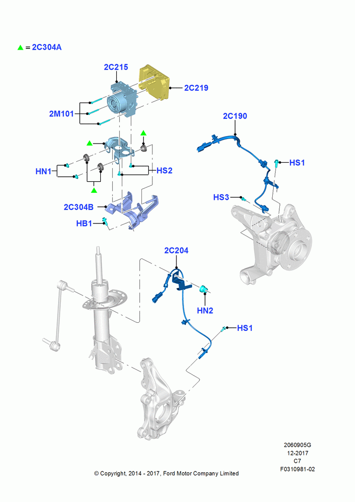 05G - Anti-Lock Braking System, 1.6L PI TC I4 ETHNL, 2.5L Duratec (110kW/150PS), 2.7L DOHC 4V DI GT V6 GAS/FFV, 1.5L GTDI I4, LHD 2WD (Front Wheel Drive), 2.0L EcoBoost (240PS); 18/JAN/2014