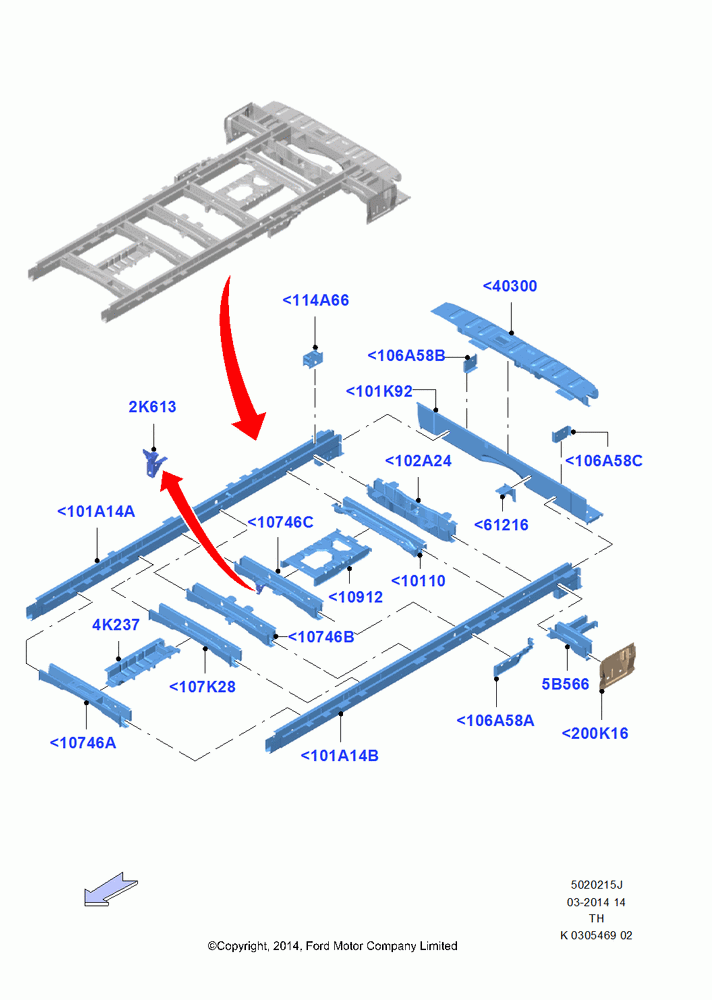 15J - Rear Chassis Members, All Long Series, Bus (M2); 05/MAY/2014