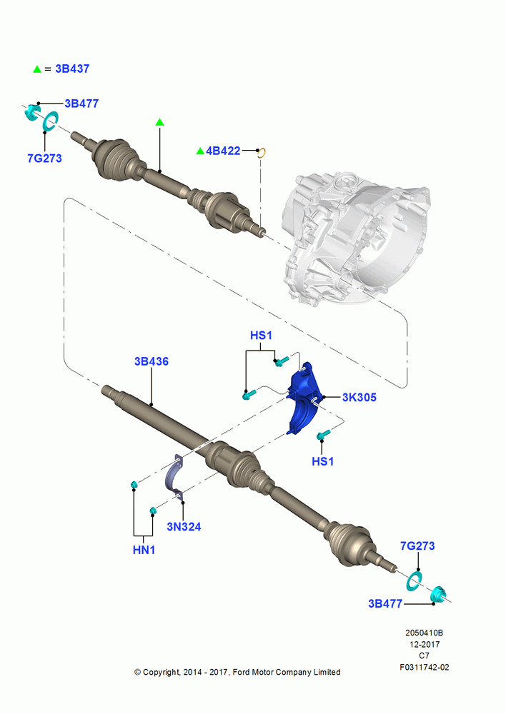 10B - Drive Shaft - Front Axle Drive; 30/APR/2013-14/JUL/2014