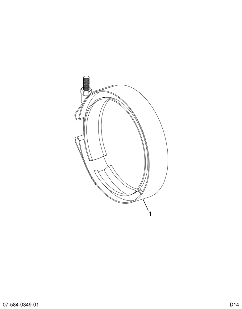 ..CLAMP EXHAUST PIPE (4C4Z-5A231-AA)