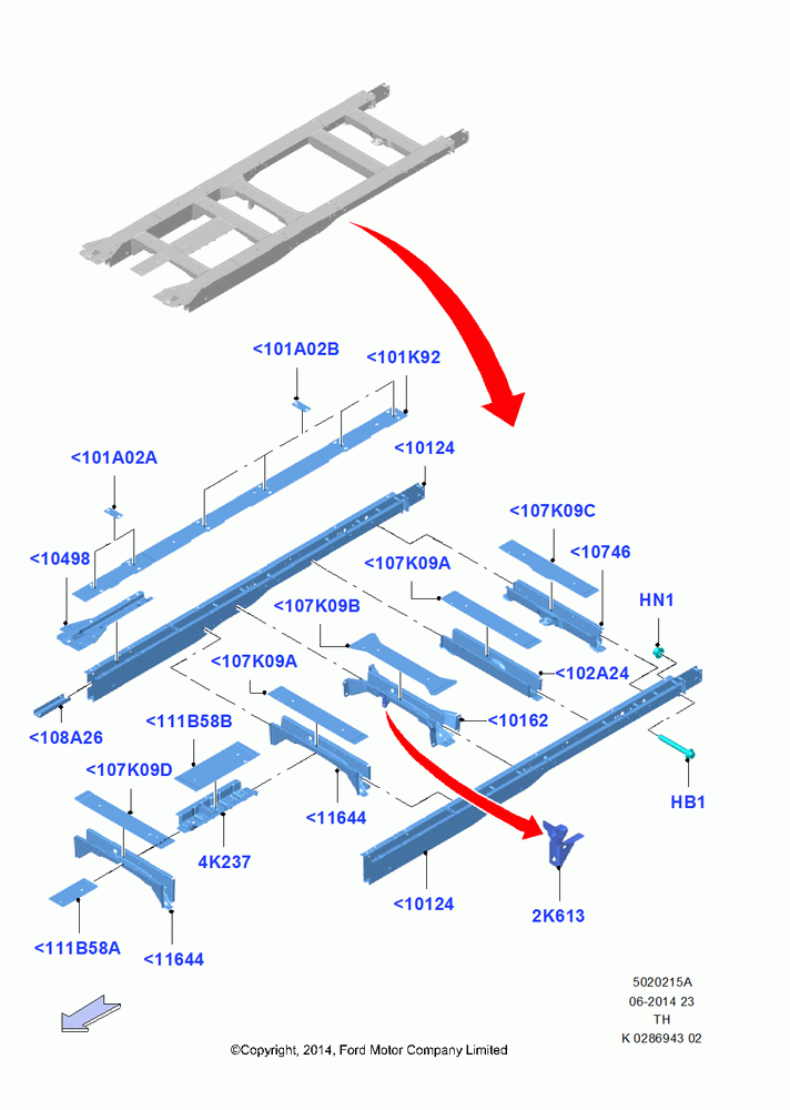 15A - Rear Chassis Members, All Cutaway/Strip Chas/Chas Cab, All Medium Series; 05/MAY/2014