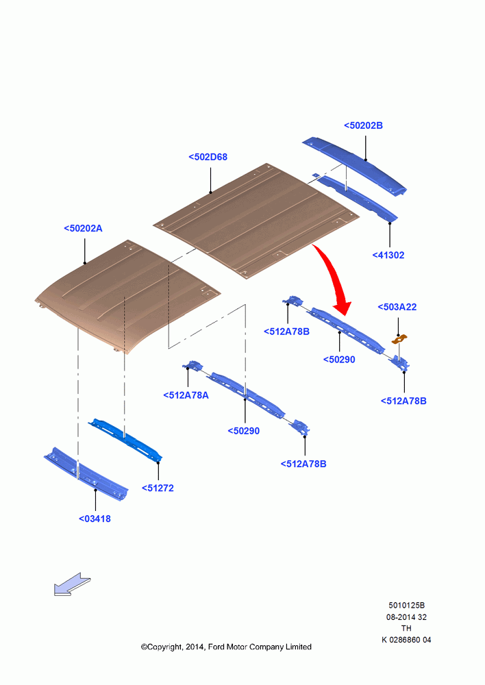 25B - Roof - Sheet Metal, Van/Bus, With Low Roof, Medium-Low Roof Line; 09/JUN/2014