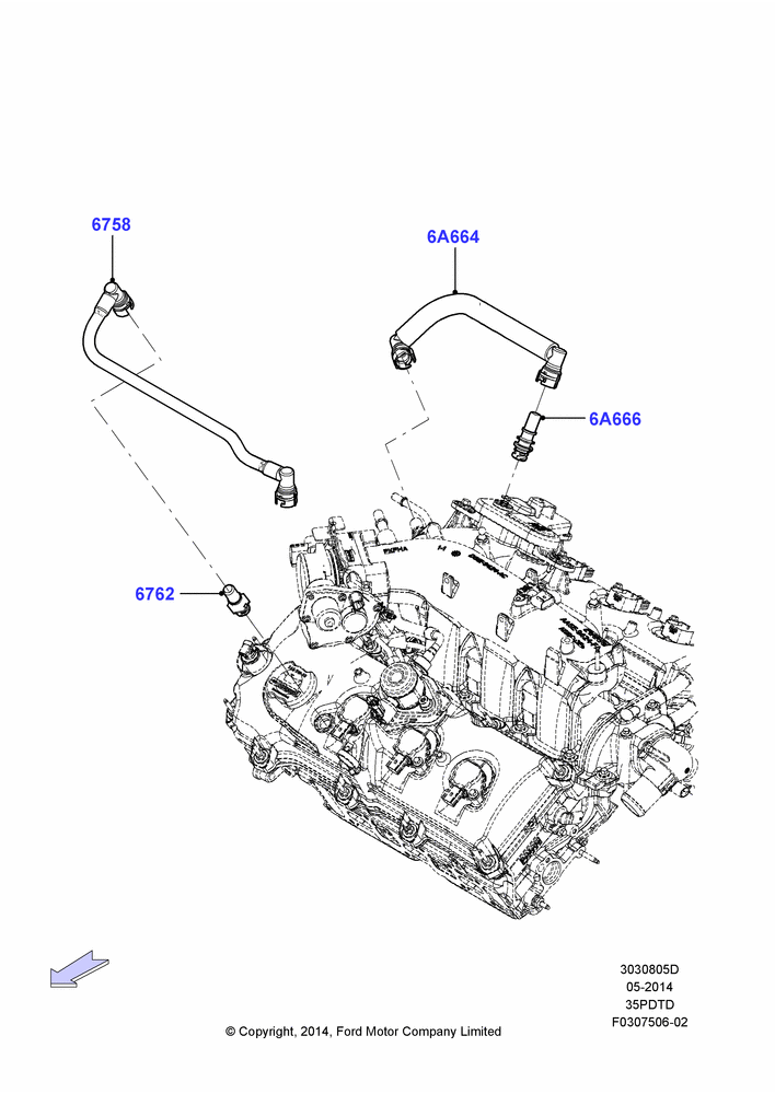 05D - Emission Control - Crankcase, 3.5L DOHC T/C V6 Gas; 02/JUN/2014-01/MAR/2019