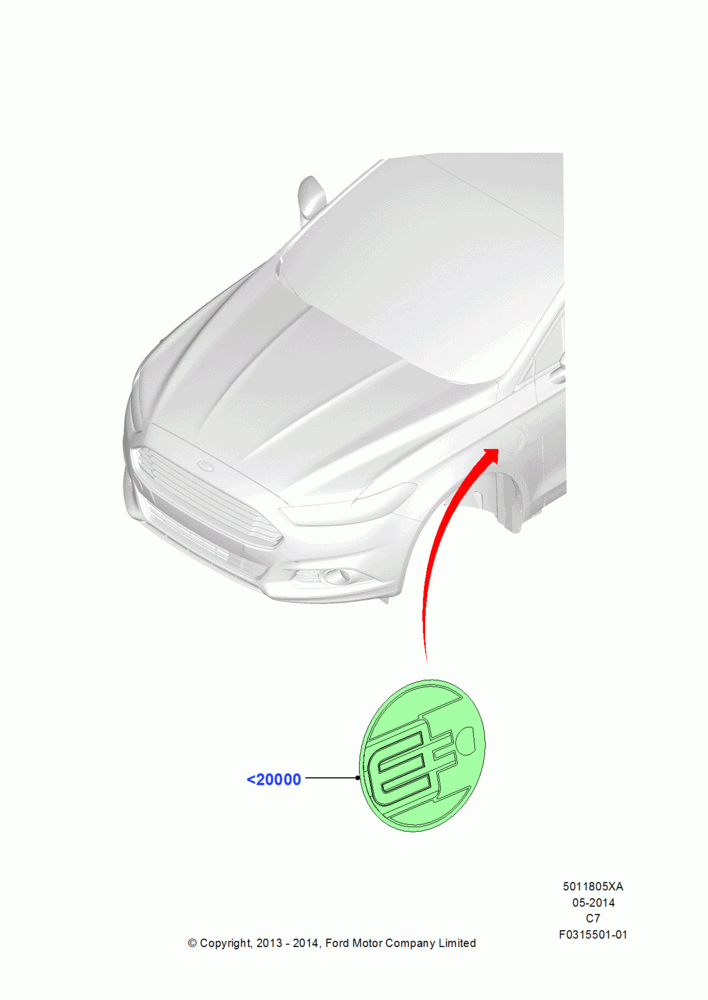 05XA - Stripe Decals, Plug-In Hybrid Version, Accessory; 21/JAN/2013