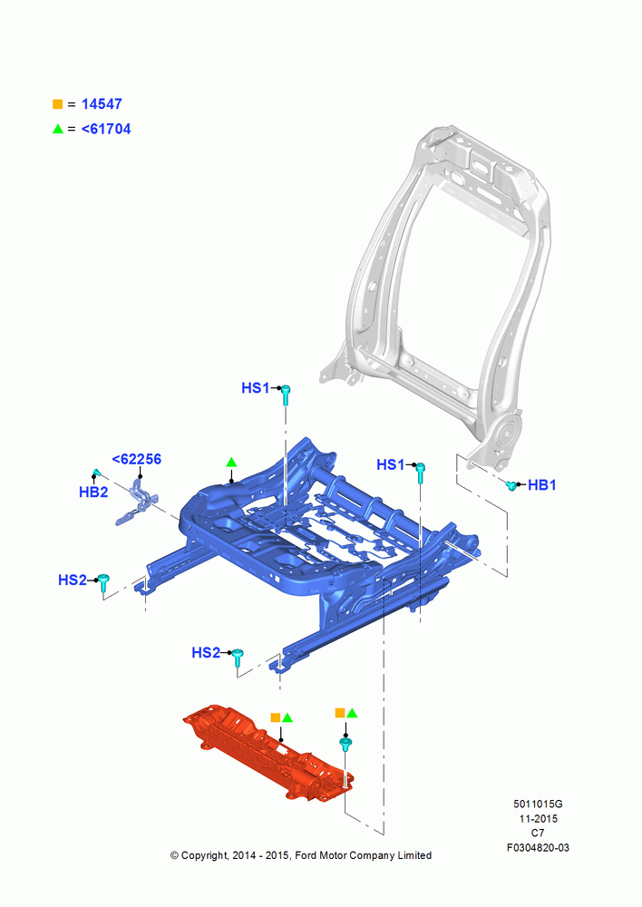 15G - Front Seat Base, With Pass 6 Way Power Seat Adjuster; 16/JUN/2014