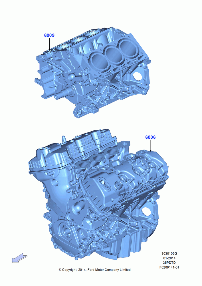 05G - Service Engine and Short Block, 3.5L V6 GTDI; 11/AUG/2014-30/JUN/2017