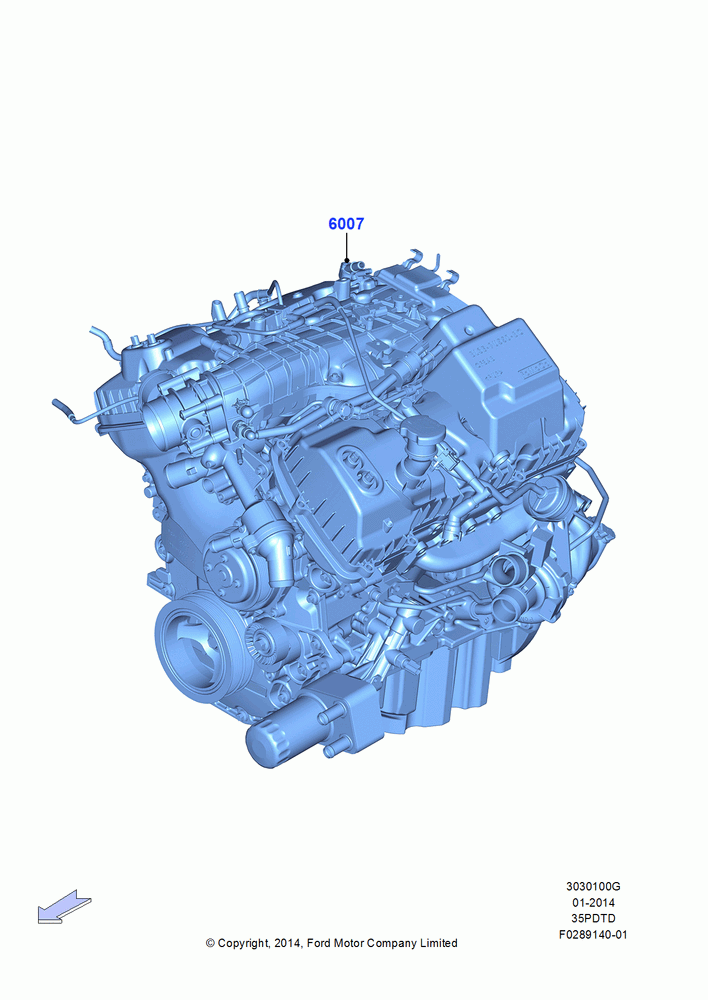 00G - Engine Assy Fully Dressed, 3.5L V6 GTDI; 11/AUG/2014-30/JUN/2017