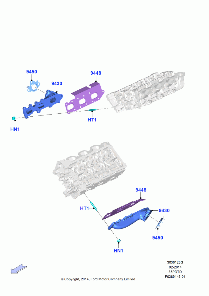 25G - Exhaust Manifold, 3.5L V6 GTDI; 11/AUG/2014-30/JUN/2017