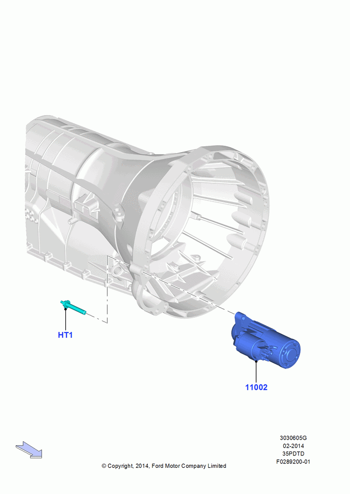 05G - Starter Motor, 3.5L V6 GTDI; 11/AUG/2014-30/JUN/2017