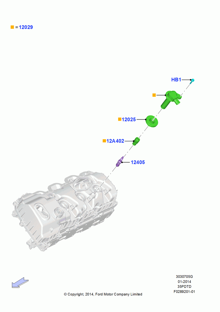 05G - Ignition Coil and Wires/Spark Plugs, 3.5L V6 GTDI; 11/AUG/2014-30/JUN/2017