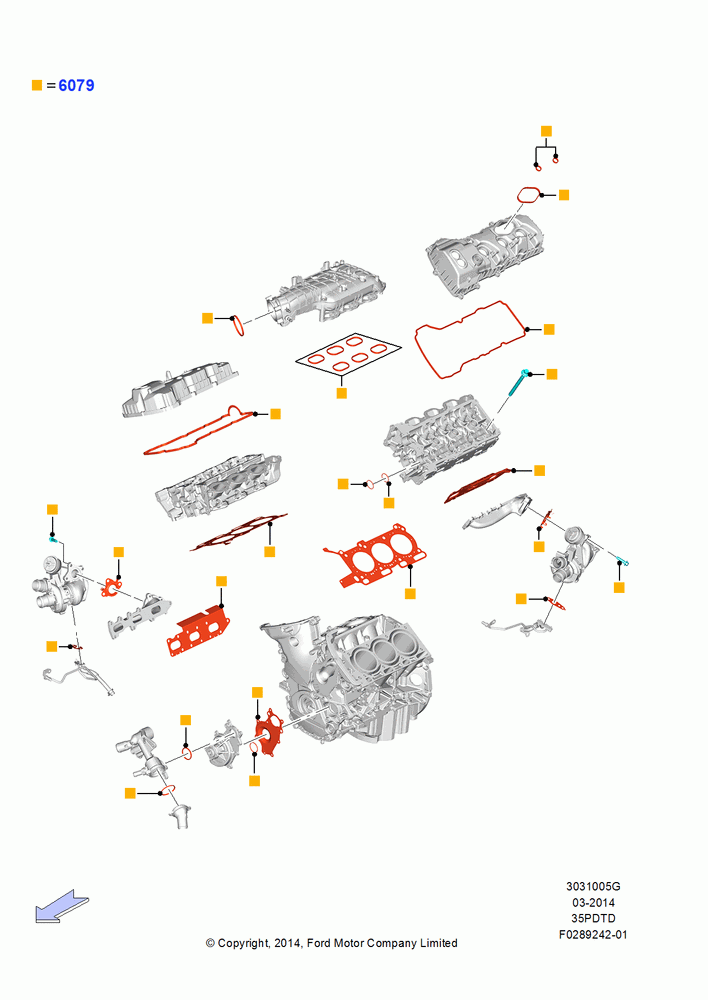 05G - Engine Gasket Kits, 3.5L V6 GTDI; 11/AUG/2014-30/JUN/2017